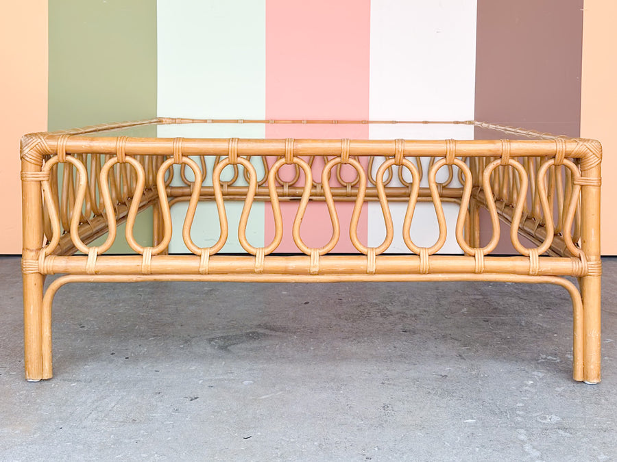 Whimsical Rattan Coffee Table