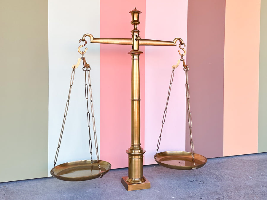 Large Brass Library Scales