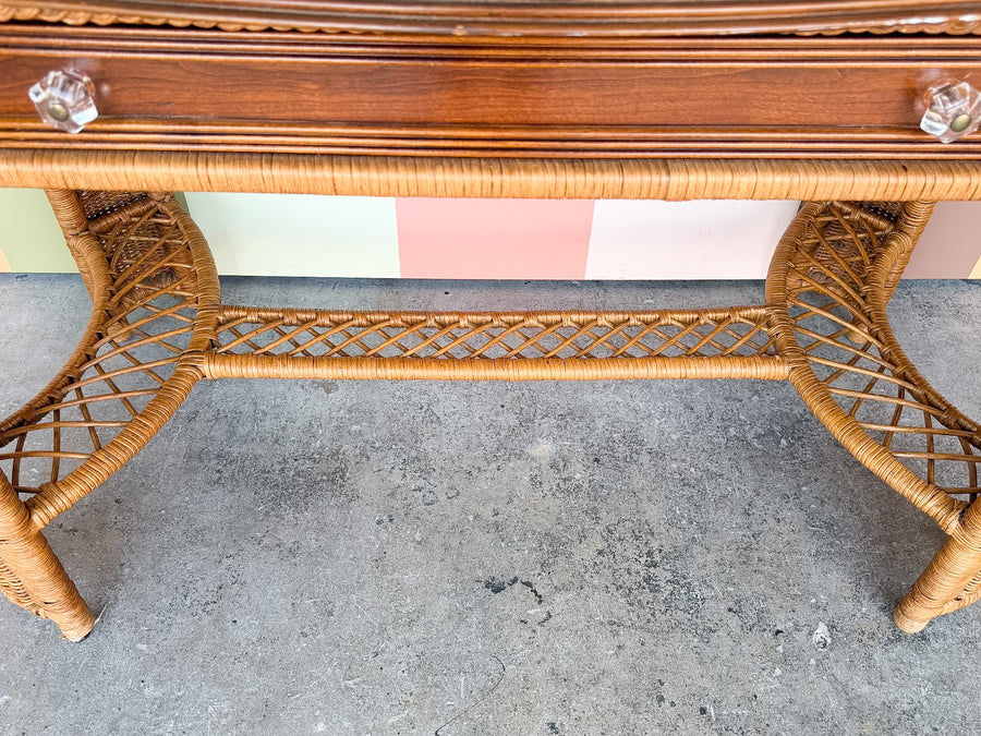 Henry Link Braided Wicker Desk