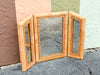 Tri Fold Rattan Mirror