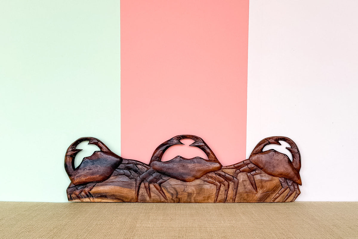 Carved Wood Crab Art