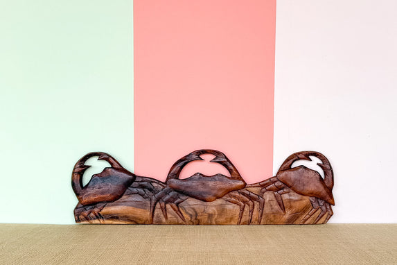 Carved Wood Crab Art