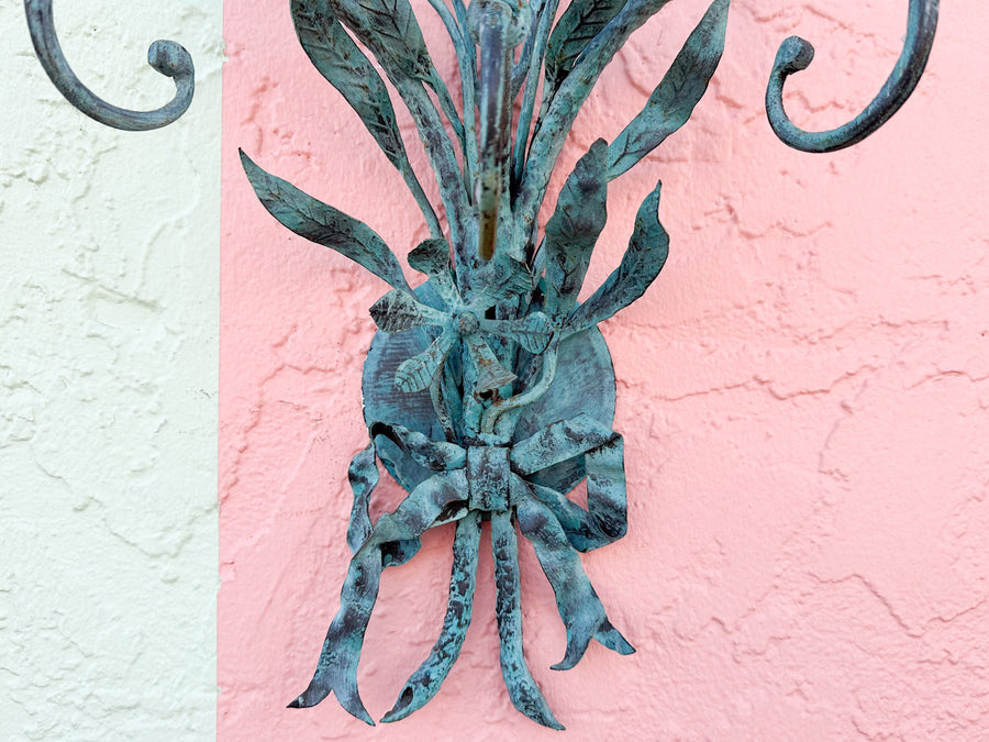 Pair of Pretty Patina Wall Sconces