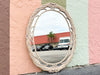Faux Bamboo Palm Leaf Mirror