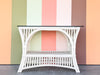 Double Pencil Reed Rattan Console