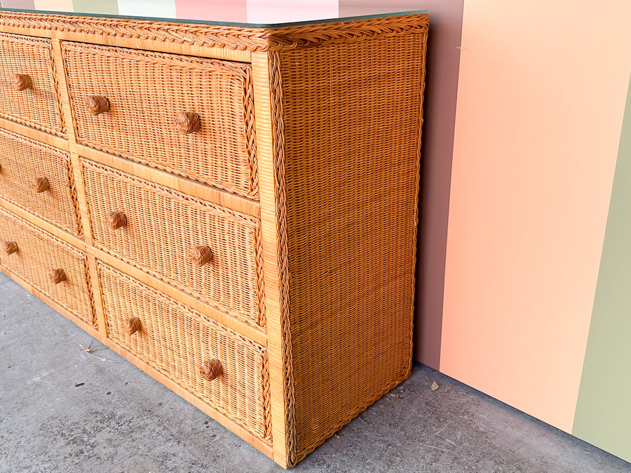 Coastal Wicker Double Dresser