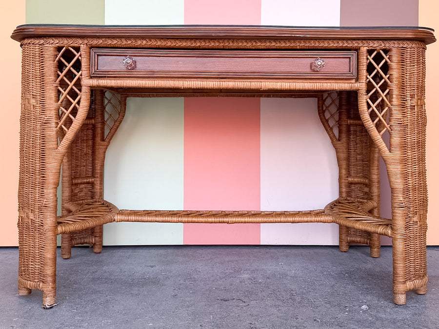Henry Link Braided Wicker Desk