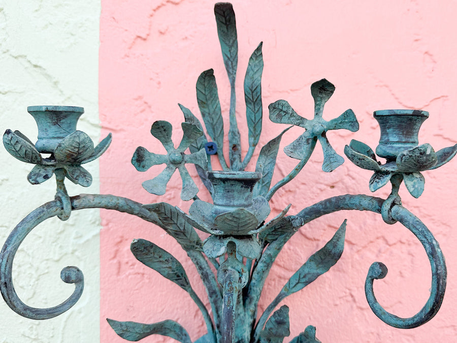 Pair of Pretty Patina Wall Sconces