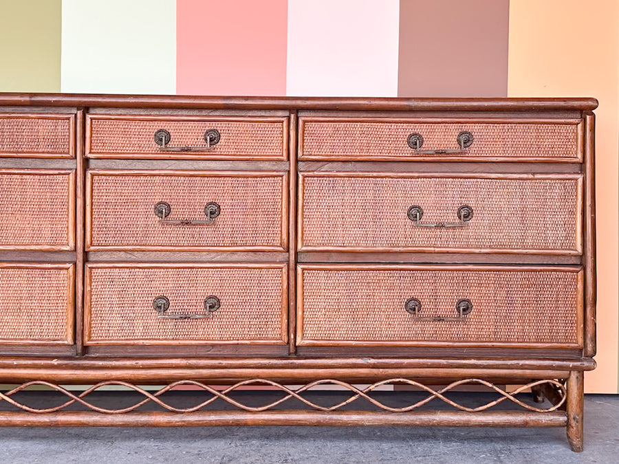 Handsome Rattan Dresser
