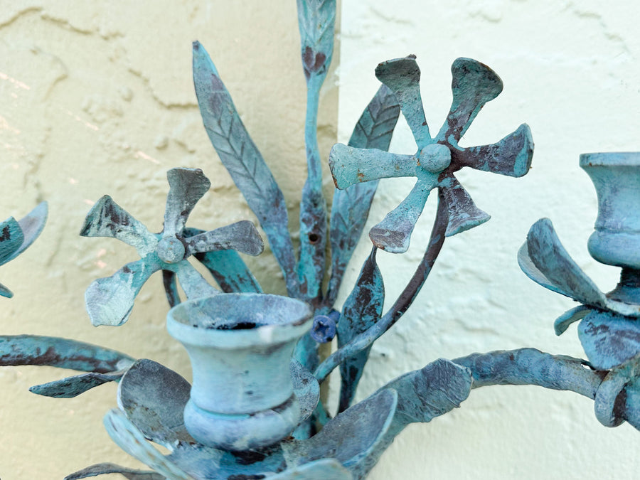 Pair of Pretty Patina Wall Sconces