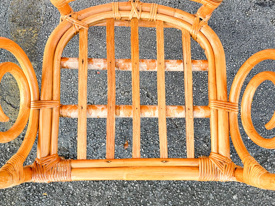 Pair of Rattan Balloon Back Chairs