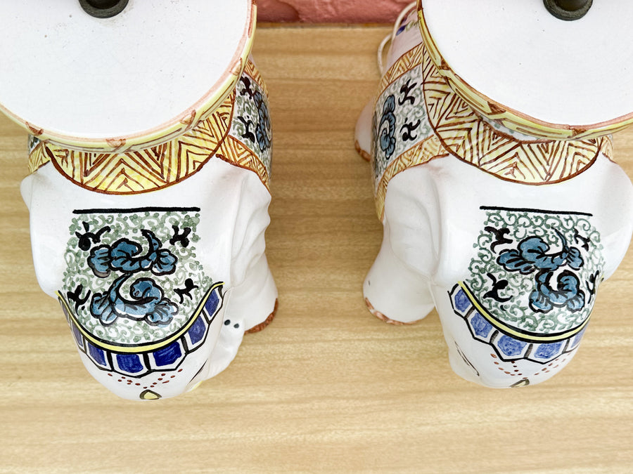 Pair of Adorable Elephant Lamps