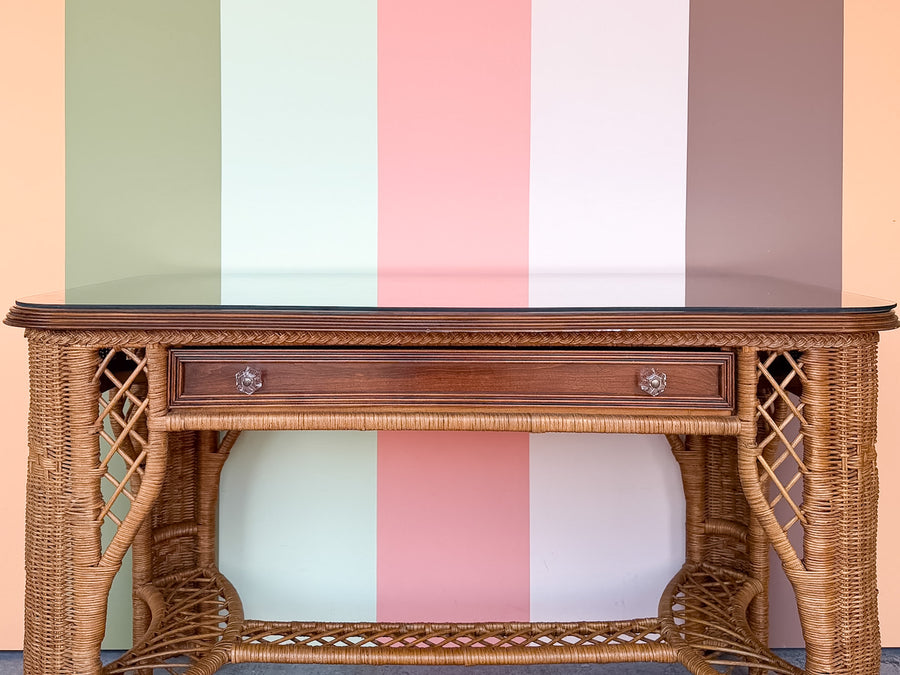 Henry Link Braided Wicker Desk
