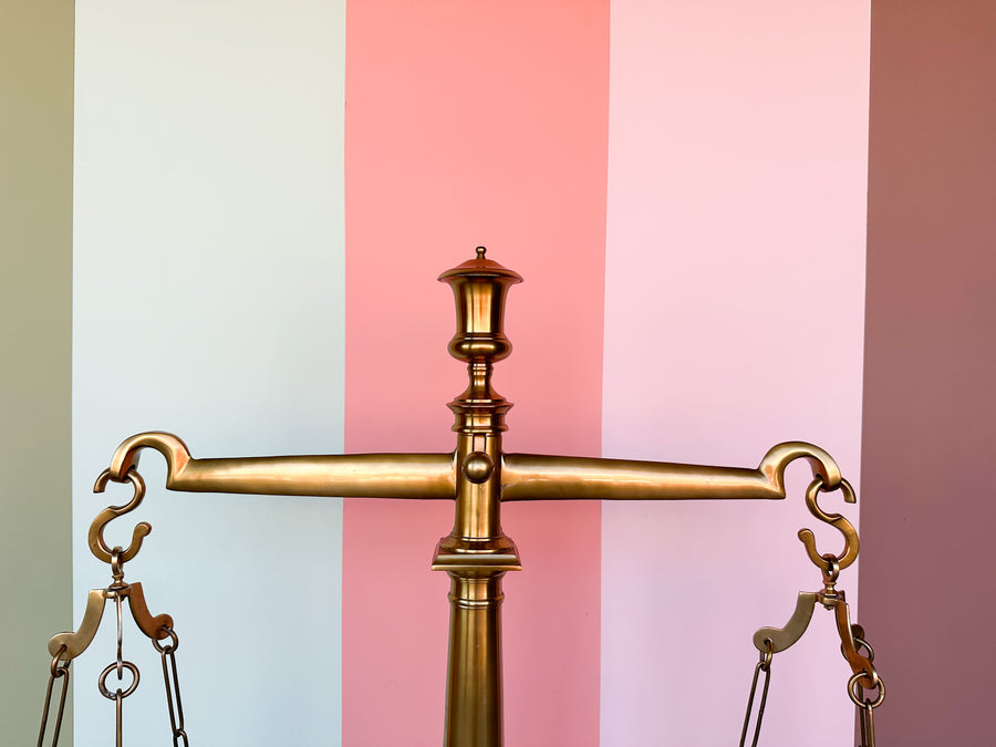 Large Brass Library Scales