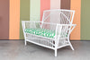 Stick Wicker Painted Loveseat