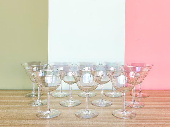 Set of Twelve Iridescent Coupes