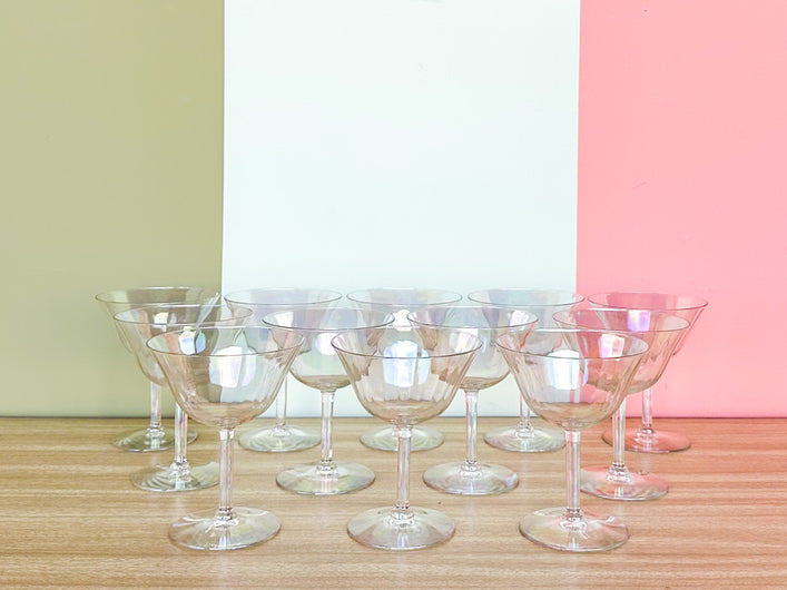 Set of Twelve Iridescent Coupes