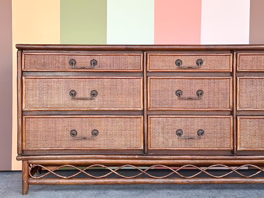 Handsome Rattan Dresser