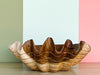 Small Hand Carved Teak Clam Shell