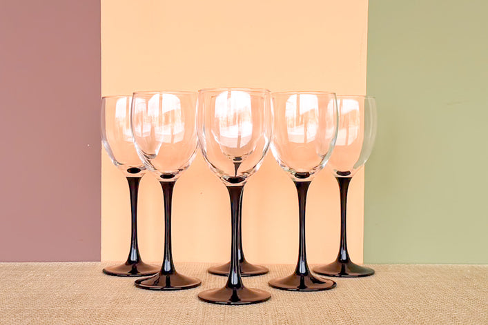 Set of Six Spooky Wine Glasses