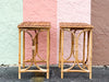 Pair of Cute Rattan Side Tables