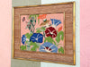 Grasshopper and Lotus Needlepoint Art