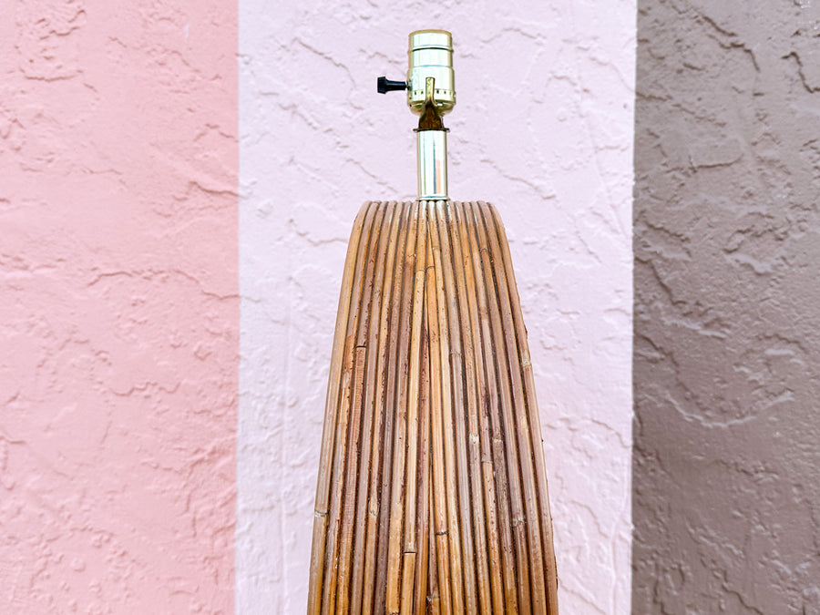 Large Round Pencil Reed Lamp