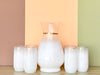 White Blendo Pitcher and Glassware Set