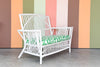 Stick Wicker Painted Loveseat