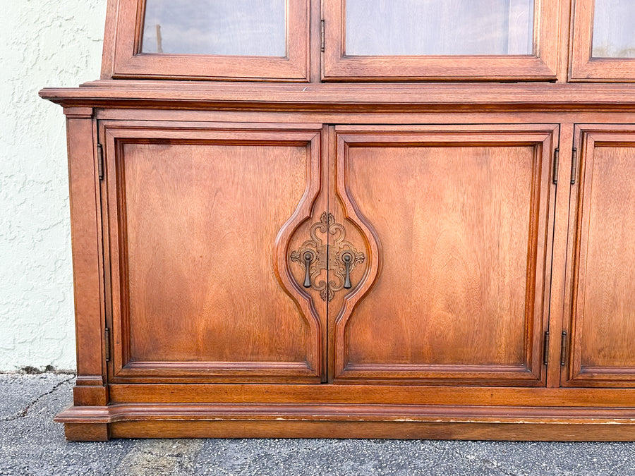 Handsome Wood Pagoda Cabinet