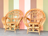 Pair of Rattan Butterfly Lounge Chairs