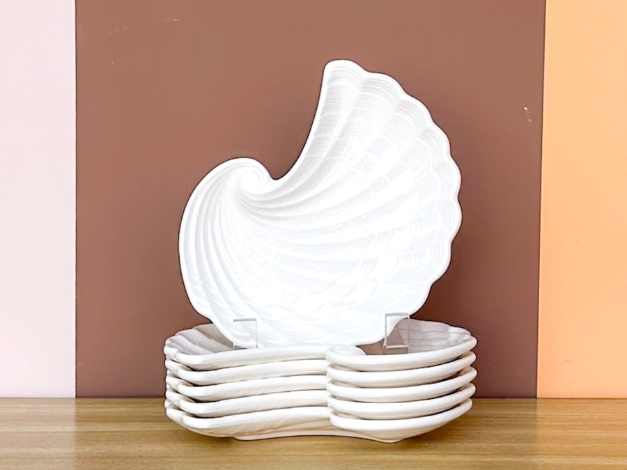 Set of Six Kips Bay Show House Shell Appetizer Plates