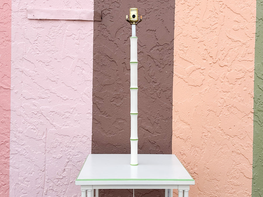 Tri Leg Faux Bamboo Table Lamp