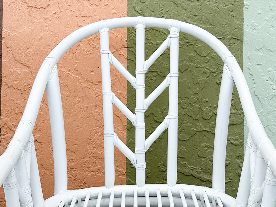 Pair of McGuire Feather Back Chairs