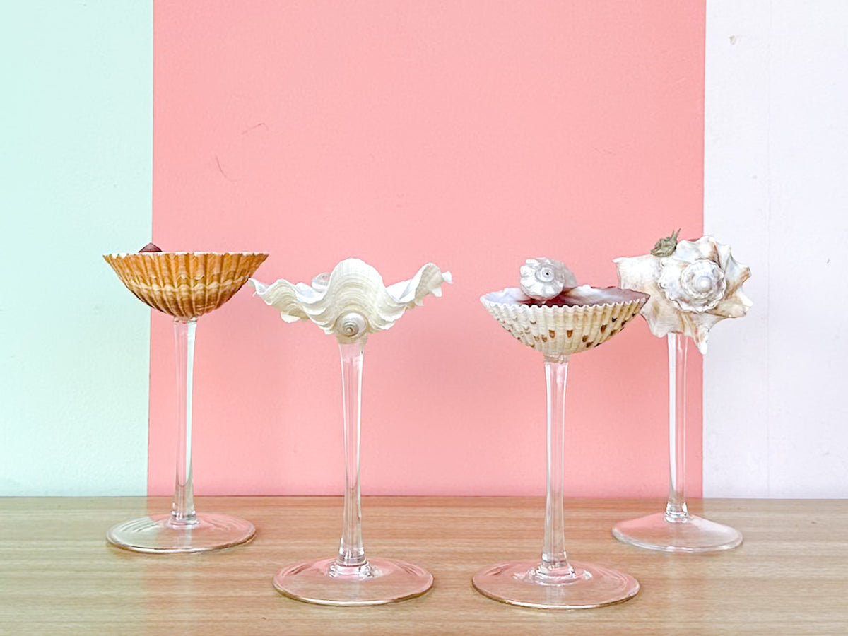 Set of Four Shell Chic Coupes