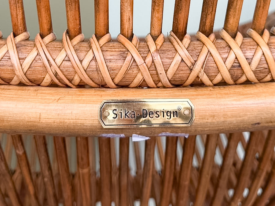 Pair of Island Chic Rattan Lounge Chairs