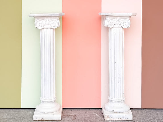 Pair of Greek Chic Pedestals