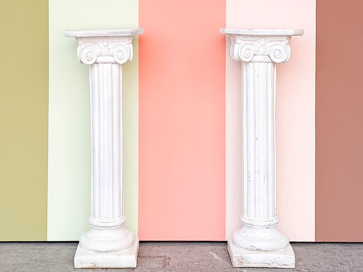 Pair of Greek Chic Pedestals