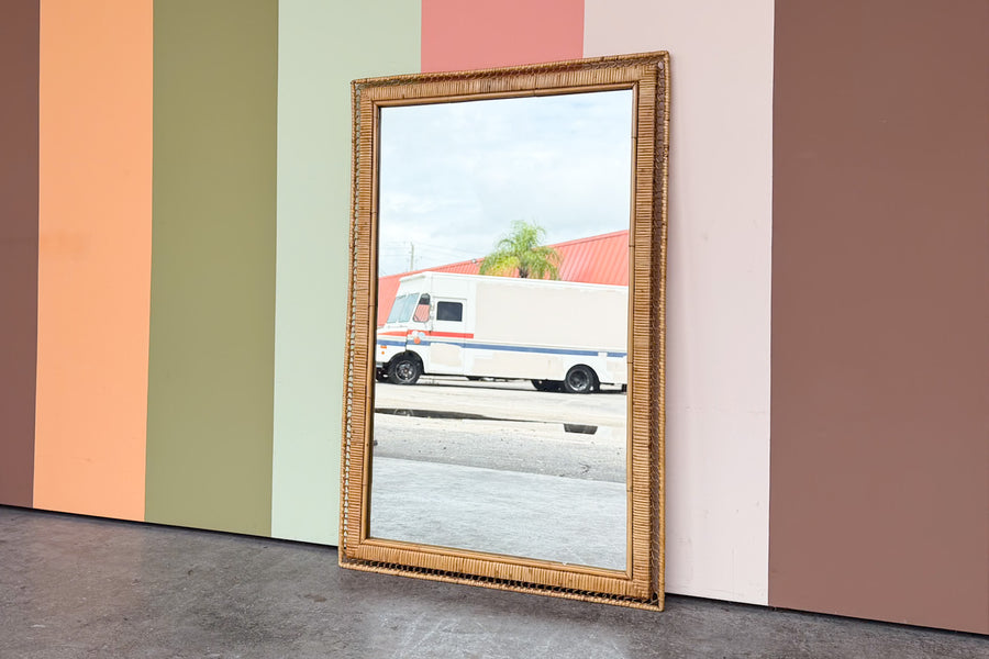 Coastal Rattan Mirror