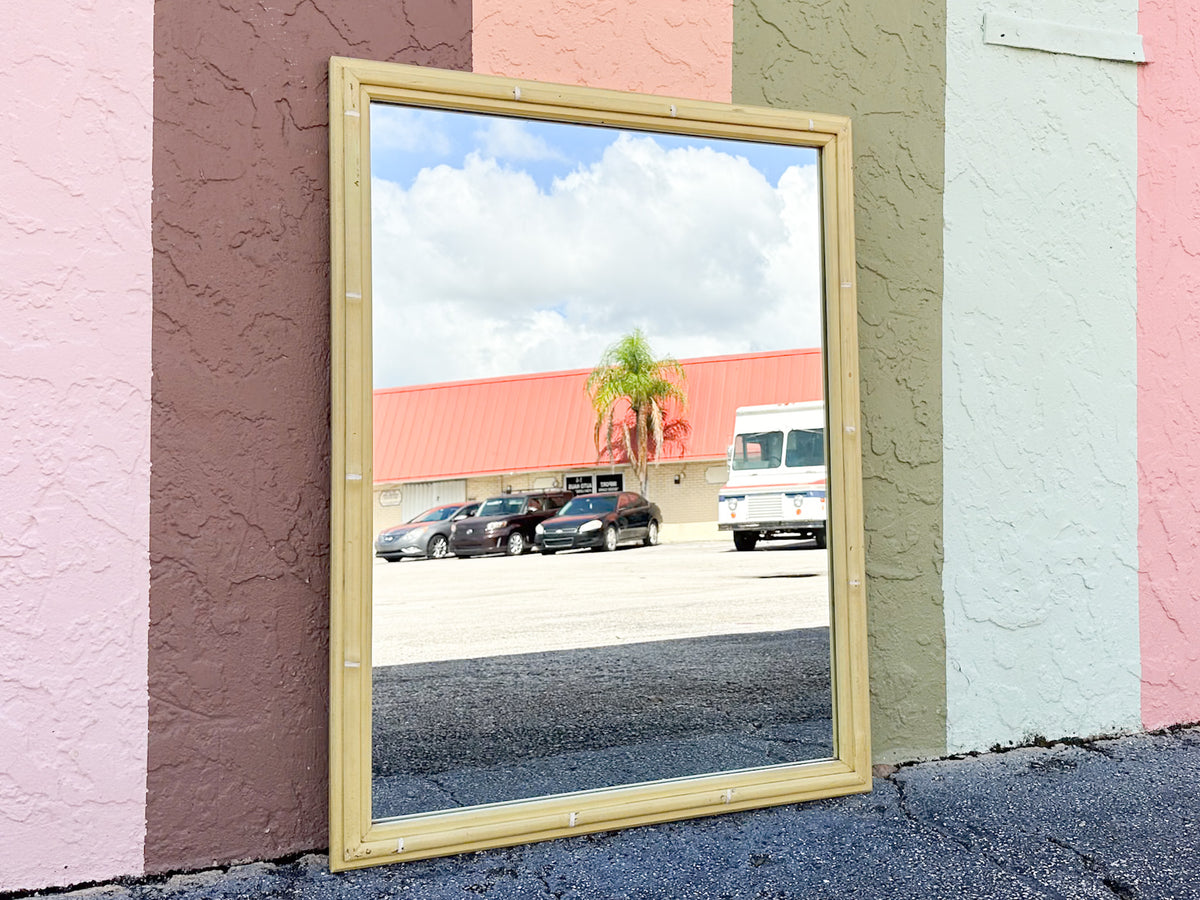 Simple Chic Faux Bamboo Mirror