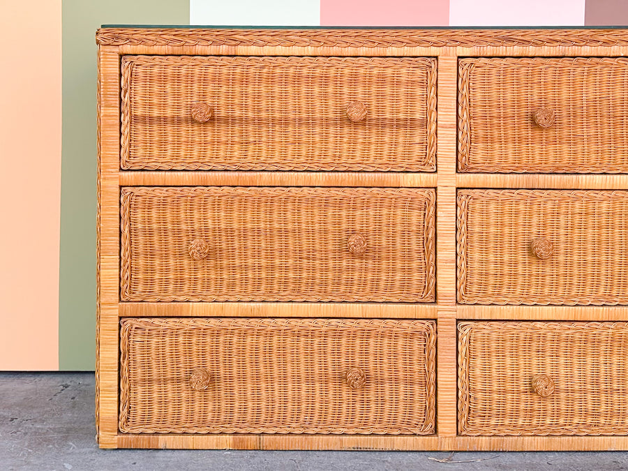 Coastal Wicker Double Dresser