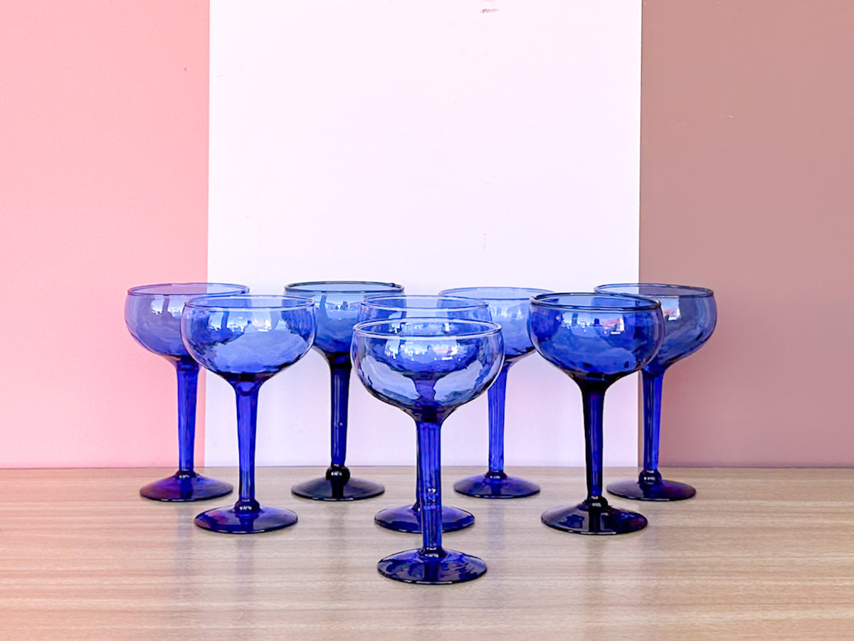 Set of Eight Cobalt Coupes