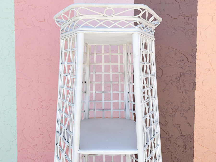 Rattan Lattice Etagere