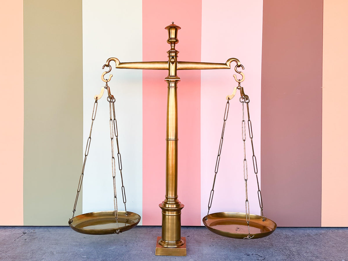 Large Brass Library Scales