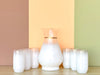 White Blendo Pitcher and Glassware Set