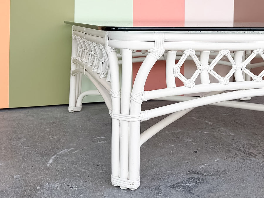 Palm Beach Chic Rattan Coffee Table