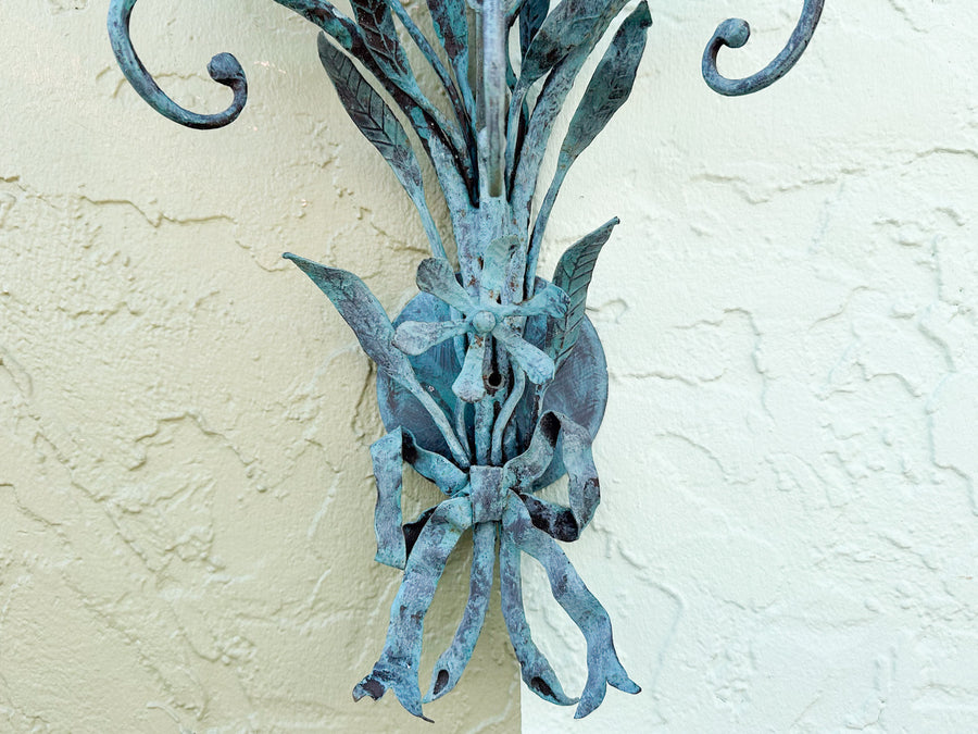 Pair of Pretty Patina Wall Sconces