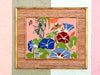 Grasshopper and Lotus Needlepoint Art