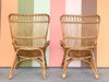 Pair of Island Chic Rattan Lounge Chairs
