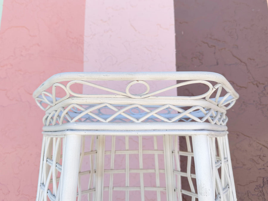 Rattan Lattice Etagere